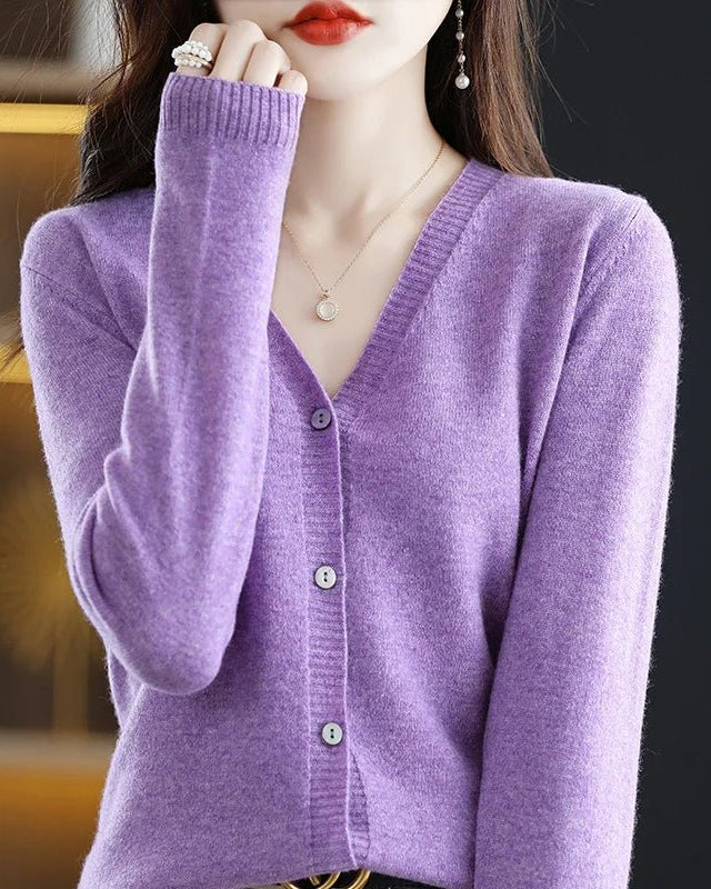 Wool Knitted Causal Cardigan