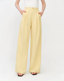 High-Waist Straight Drape Trousers