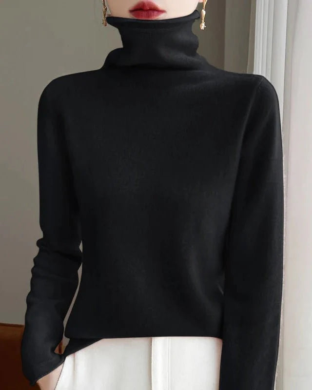 Knitted Wool Turtleneck Sweater