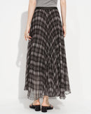 Retro Plaid Mesh A-Line Skirt