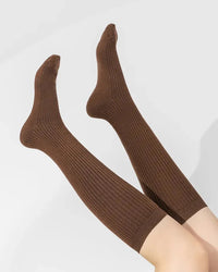 Ribbed Wool Blended Long Socks