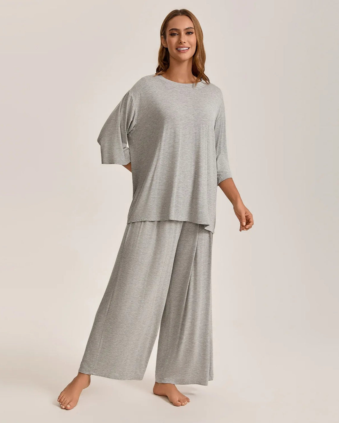 Modal Knit Short-Sleeve Pajama Set