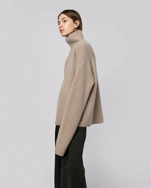 Turtleneck Loose-Fit Cashmere Sweater