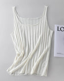 Soft Knit Silk-Blend Sleeveless Vest