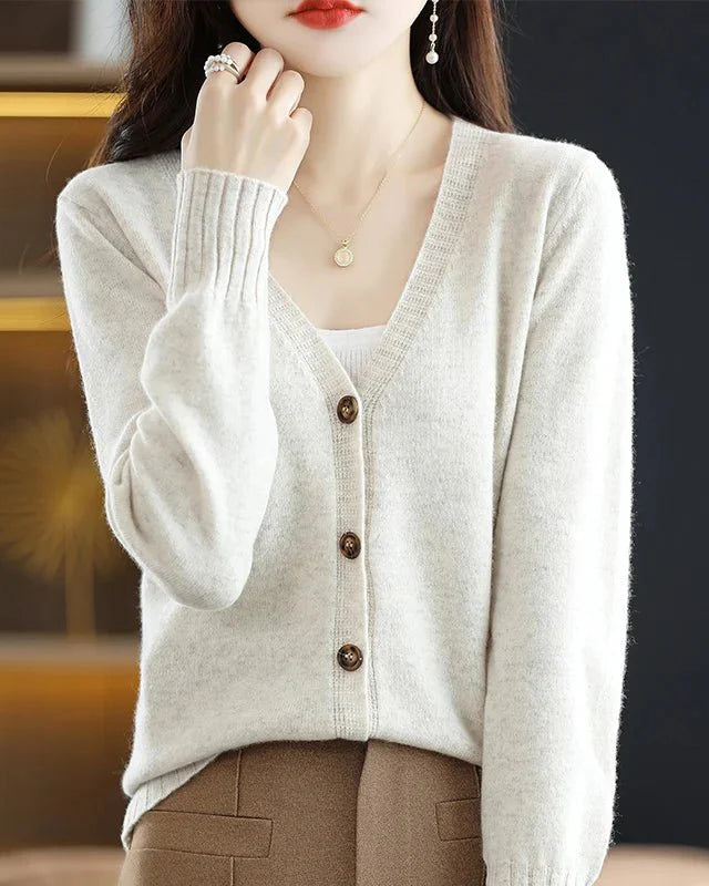 Wool Knitted Causal Cardigan