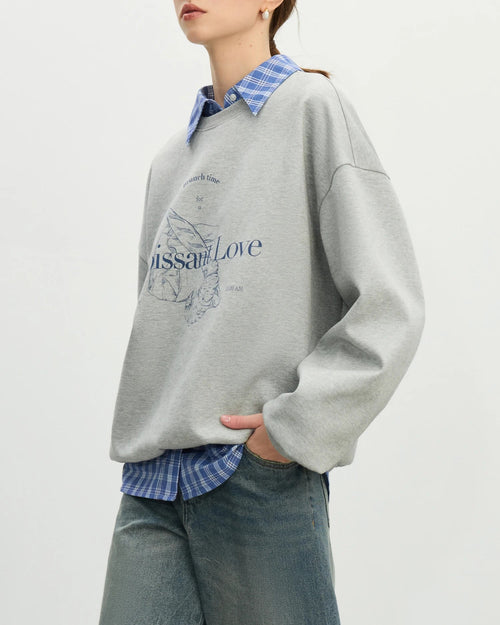 Loose-Fit Crewneck Cotton Sweatshirt