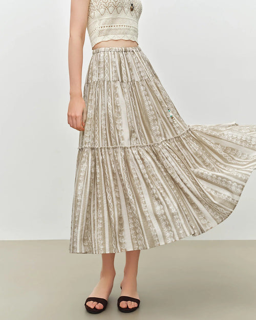 Flowy A-Line Midi Skirt