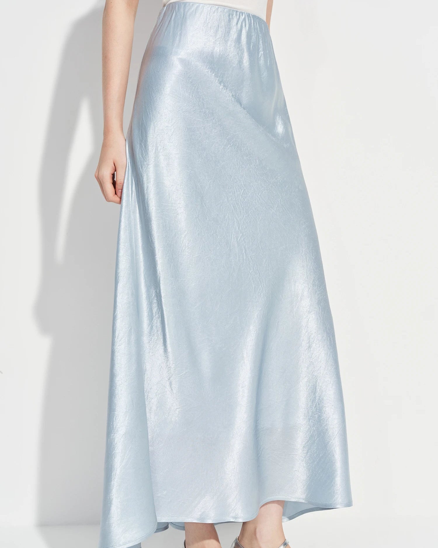 Elastic-Waist Flared Skirt