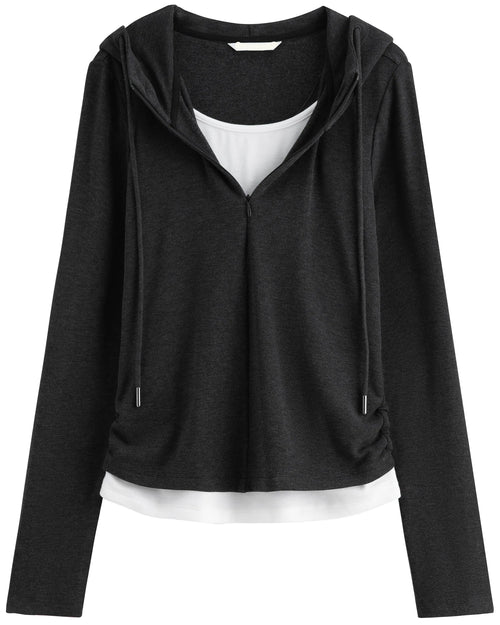 Hooded Knit Pullover Top