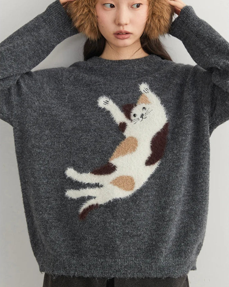 Loose Casual O-Neck Knitted Pullovers