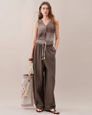 Relaxed-Fit Knitted Sleeveless Vest