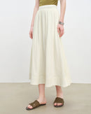Stretch High-Waisted A-Line Maxi Skirt