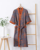 Cotton Double Gauze Japanese Kimono Robe