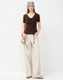 Silk Blend V-Neck Knit Top