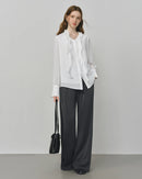 Asymmetric Flounce V-Neck Casual Shirt