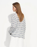 Classic Striped Color-Blocked Polo Shirt