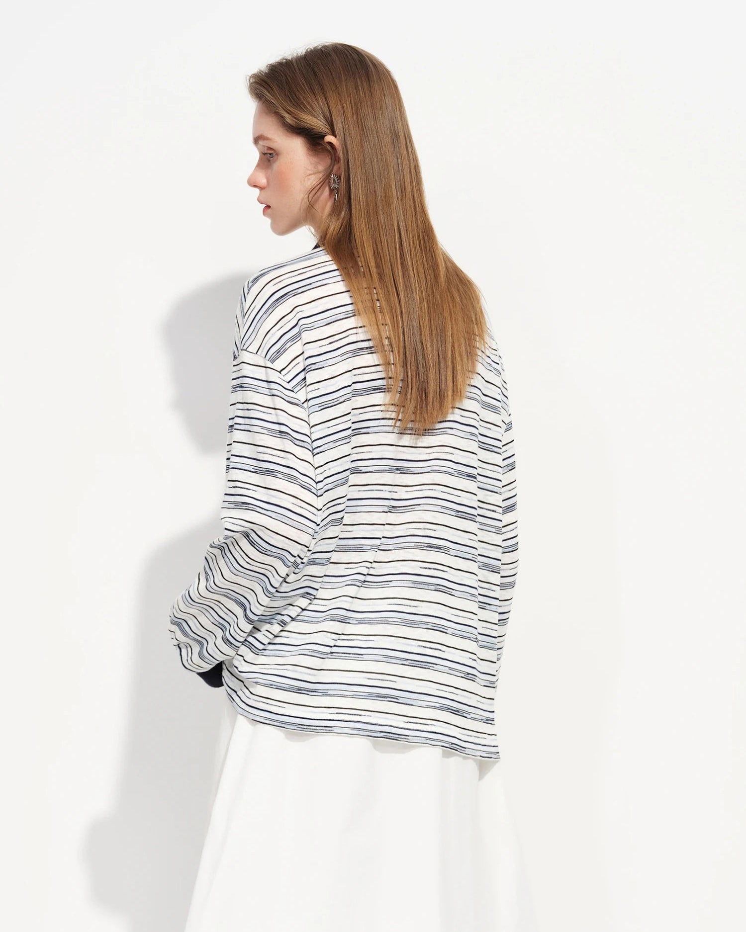 Classic Striped Color-Blocked Polo Shirt