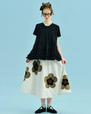 Tiered Spliced Relaxed Knit Tee