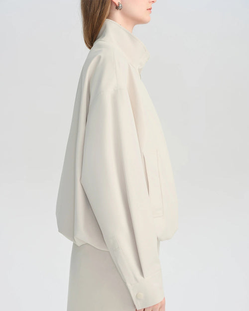 Short Turtleneck Zip-Up Jacket