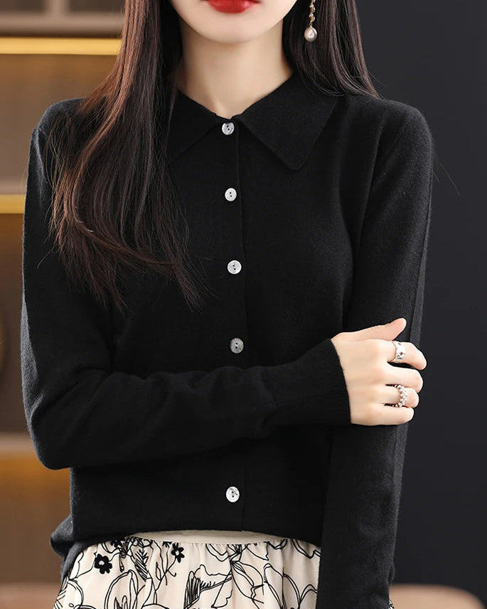 Basic Wool Shirt Cardigan