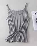 Soft Knit Silk-Blend Sleeveless Vest