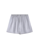 Mulberry Silk Satin Elastic-Waist Shorts