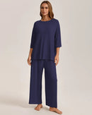 Modal Knit Short-Sleeve Pajama Set