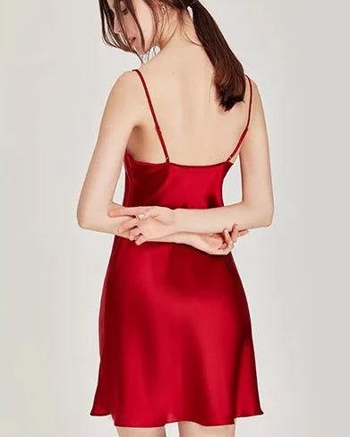 Mulberry Silk Spaghetti Strap Mini Dress