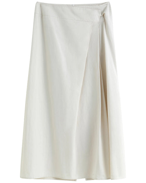 Irregular Hem High-Waisted A-Line Skirt
