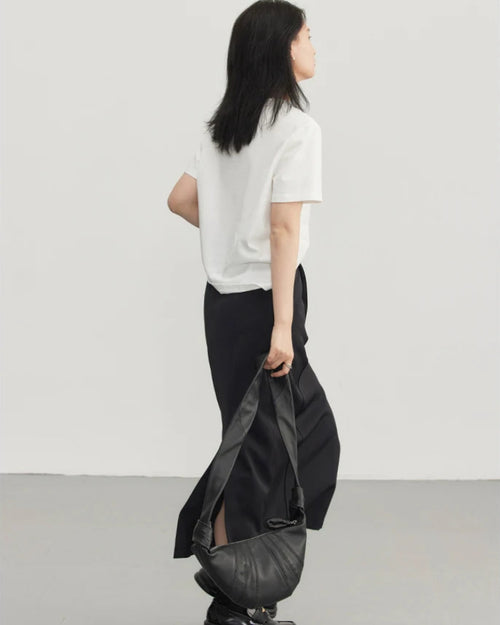Solid Cotton Relaxed Crew Tee