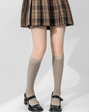 Ribbed Wool Blended Long Socks
