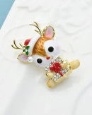 Christmas Cute Deer Brooch