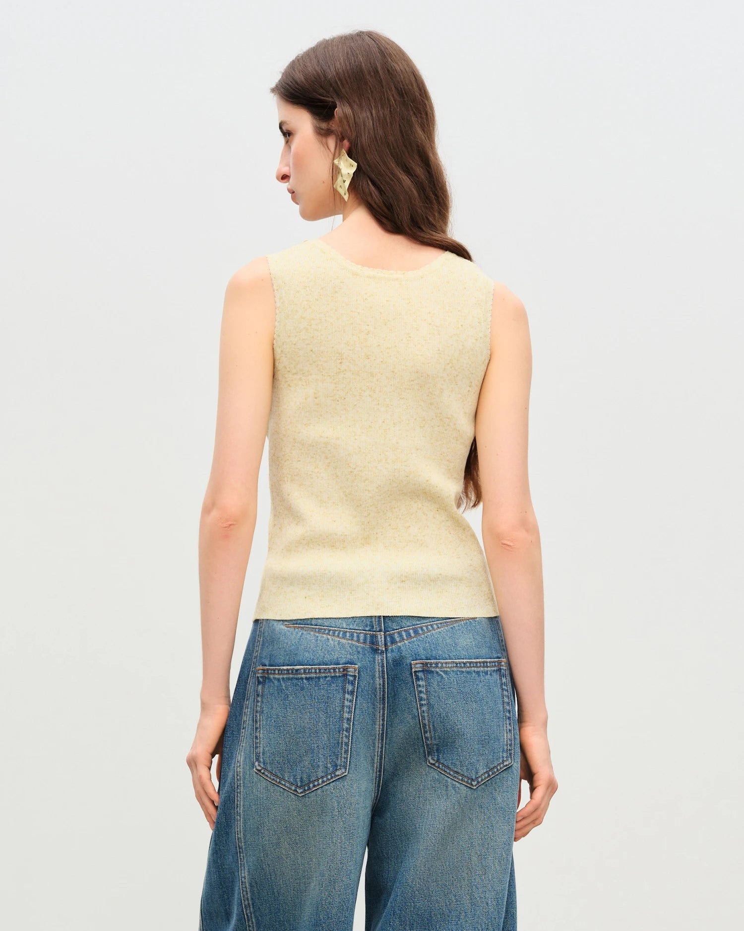 Slim-Fit A-Line Sleeveless Knitted Vest
