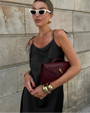 Satin Spaghetti-Strap Backless Floor-Length Dress