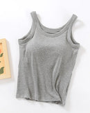 Modal Built-In Bra Sleeveless Sleep Vest Top