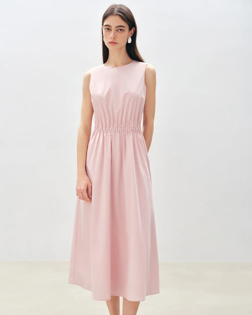 Sleeveless Pleated A-Line Dress