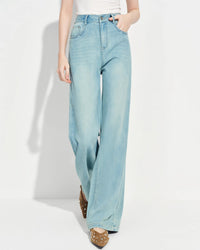 Loose-Fitting High-Waisted Straight-Leg Jeans