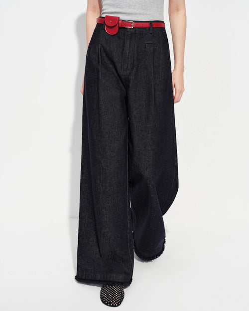 High-Waisted Loose Wide-Leg Jeans