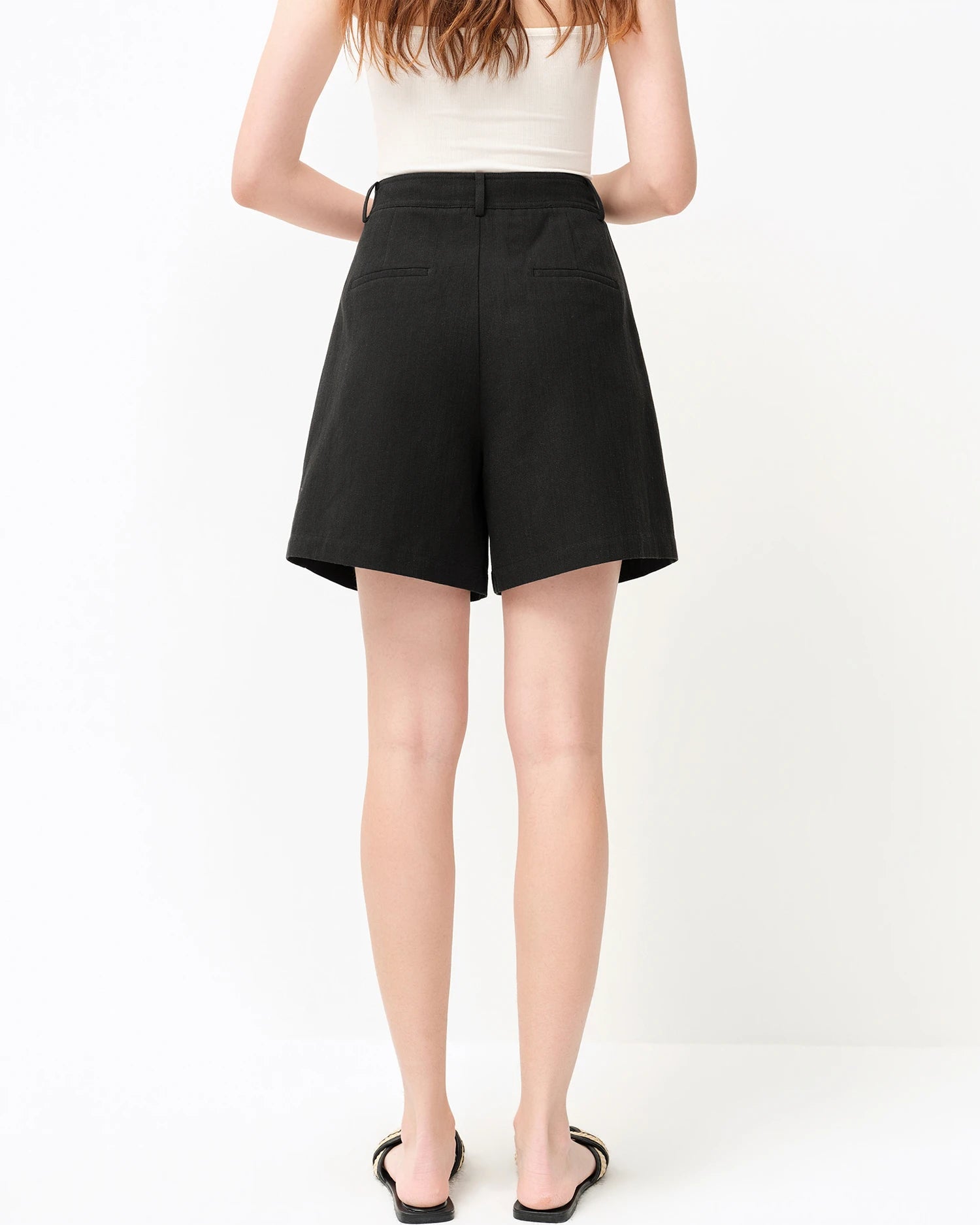Versatile Linen Blend Classic Casual Shorts