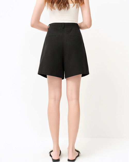 Versatile Linen Blend Classic Casual Shorts