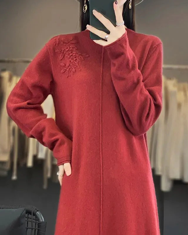 Wool Knitted Long Dress