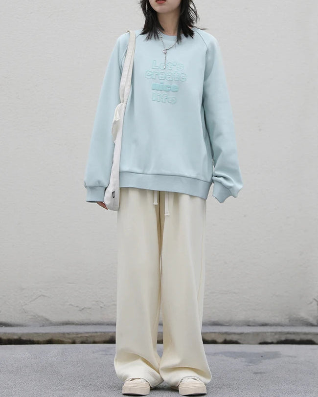 High-Waisted Drawstring Wide-Leg Pants