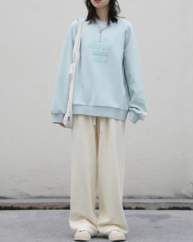 High-Waisted Drawstring Wide-Leg Pants