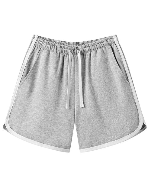 Cotton Terry Drawstring Casual Shorts