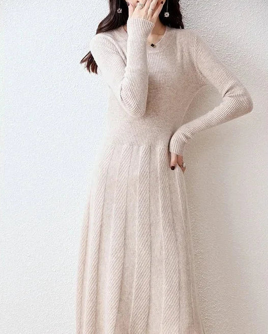 Merino Wool Knitted Sweater Dress