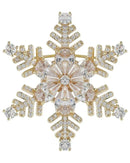 Snowflake Rhinestone Brooch Pins