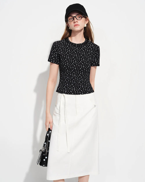Slim-Fit Floral Short-Sleeve Cotton T-Shirt