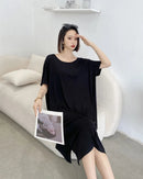 Cotton Modal Loose Short Sleeve Sleep Dress