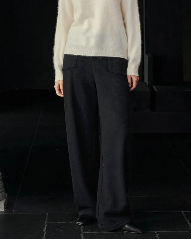 Wide-Leg Trousers With Elastic Waist