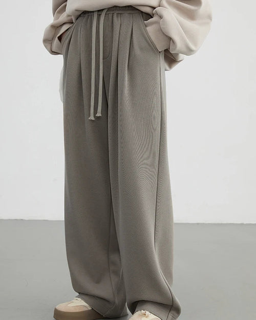 High-Waisted Drawstring Wide-Leg Pants